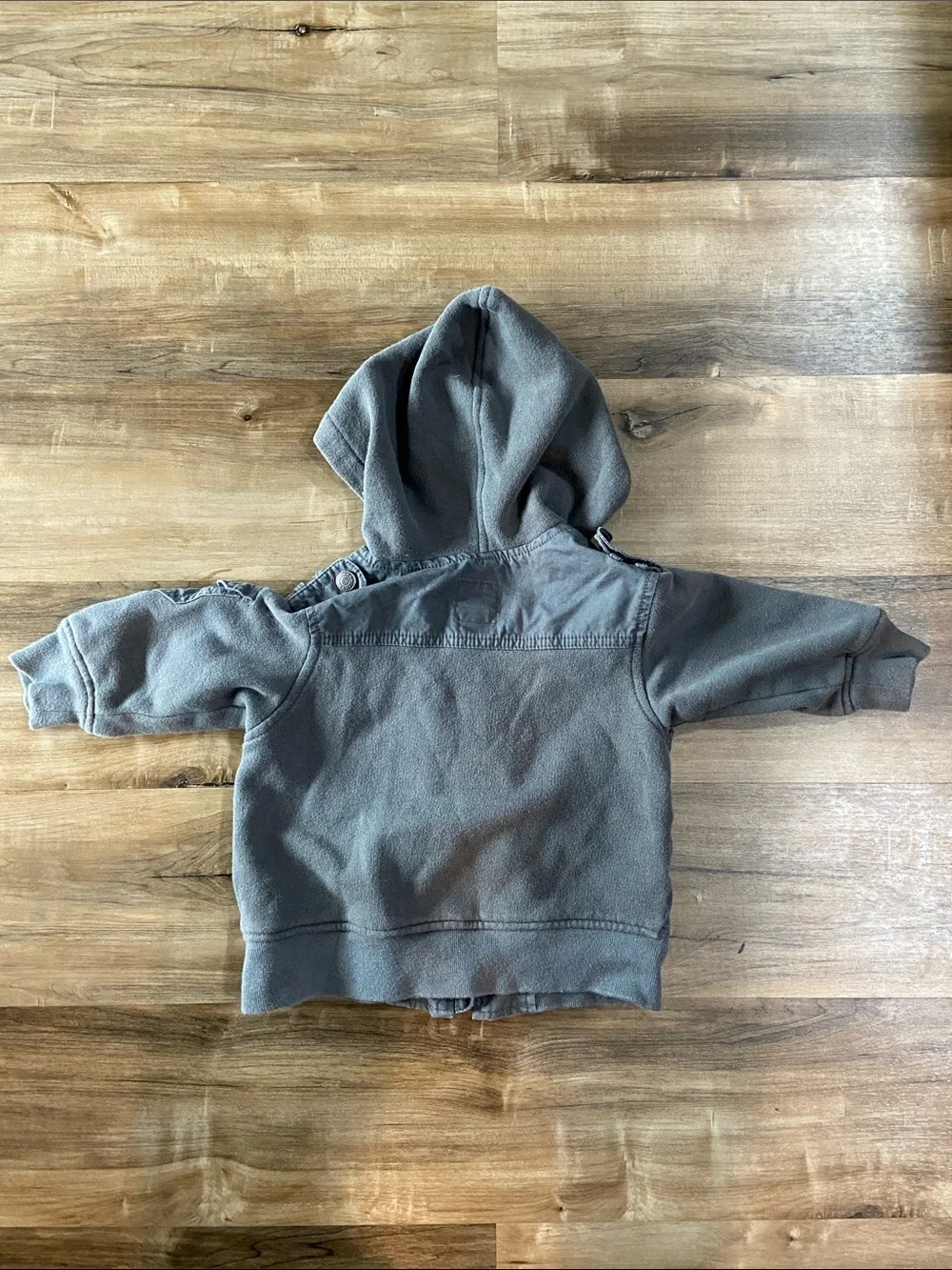 Toddler Hooded Zip-Up Jacket in Gray